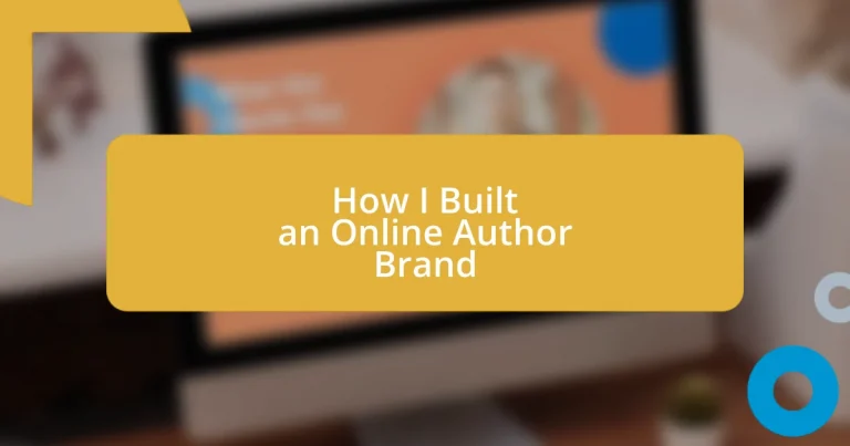 How I Built an Online Author Brand